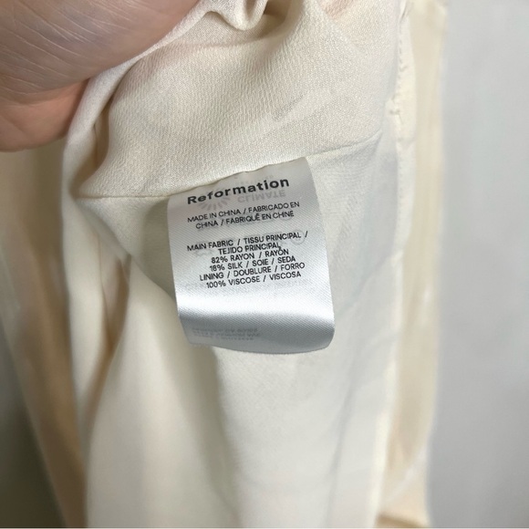 Reformation Malaga Velvet maxi Dress in Fior Di Latte size 2 NEW! New with tags! - Picture 11 of 13